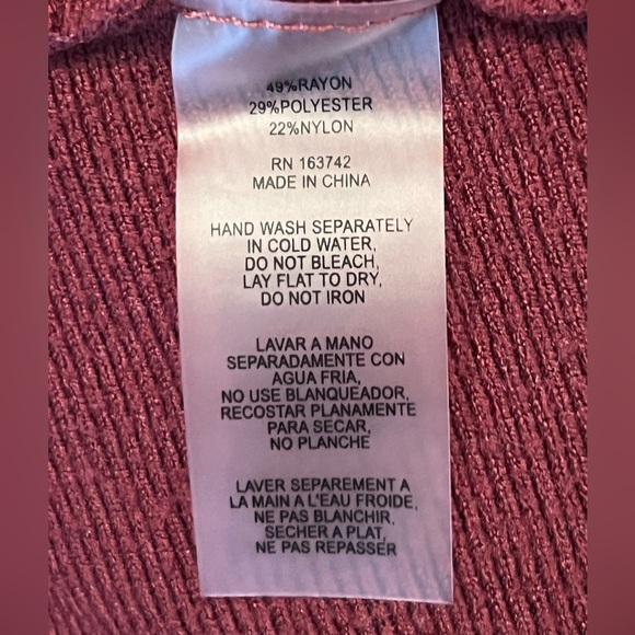 VILA MILANO women raglan burgundy sweater/size L - Picture 7 of 7